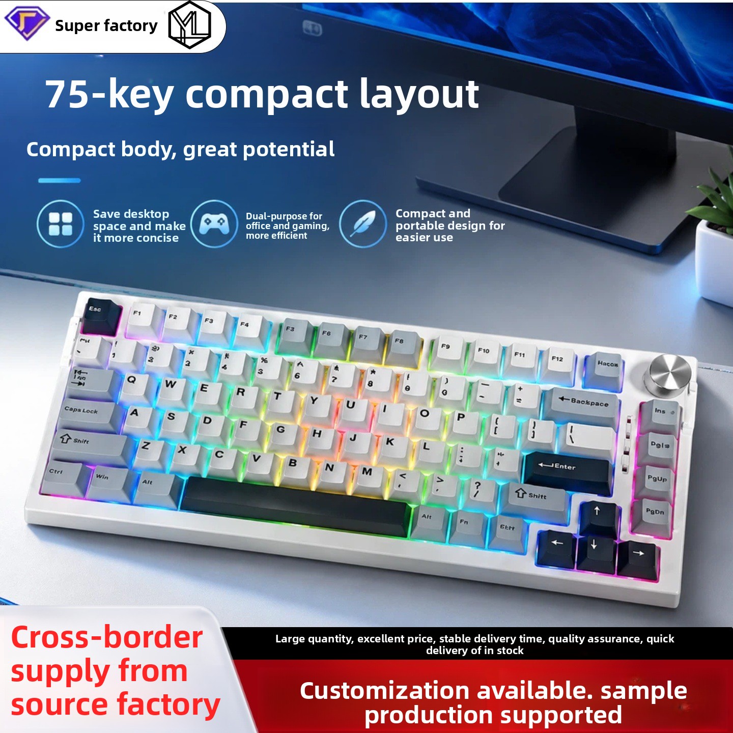 Desk Setup Pc And Laptop - Percent Tri Mode Mechanical Keyboard Bluetooth