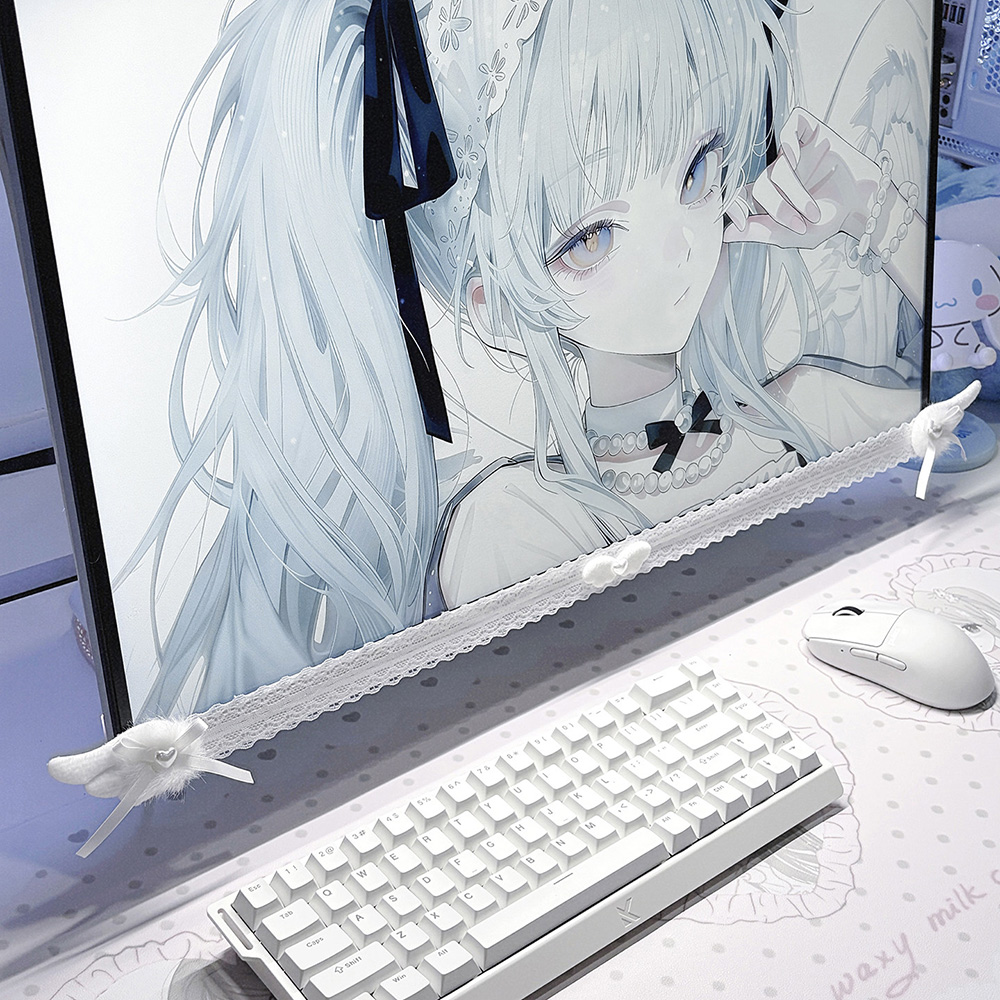 New Screen Decor White Lace Mo - Setup Desk Monitor 评论和价格