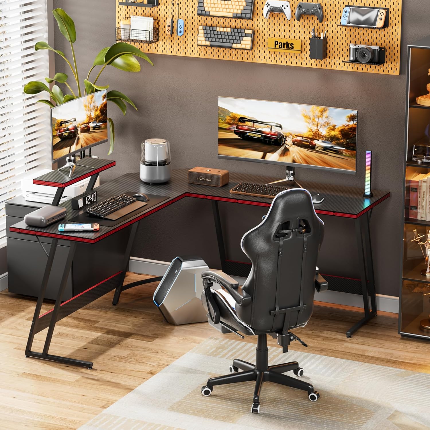 L-Shaped Adjustable Gaming Des - Desk Setup L Shaped 评论和价格